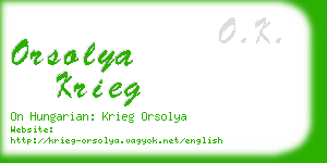 orsolya krieg business card